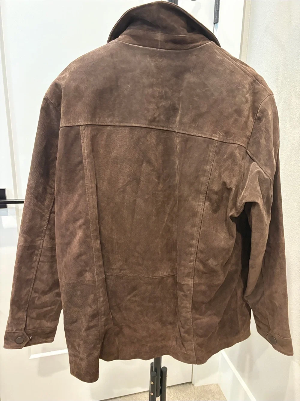 Boston Harbour Men's Chocolate Brown Leather Zip Jacket - large